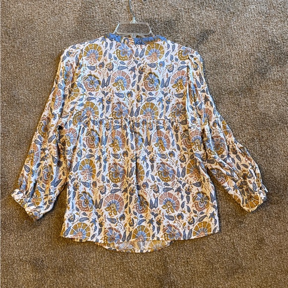 LUCKY BRAND BOHO PEASANT TOP - Picture 5 of 6